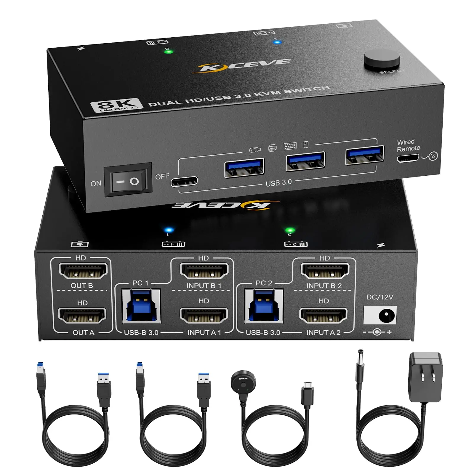 8K@60Hz KVM Switch 2 HDMI-Compatible USB 3.0 Hub Docking Station DP Switcher Selector Computers Share Keyboard Monitor Devices
8K@60Hz KVM Switch 2 HDMI-Compatible USB 3.0 Hub Docking Station DP Switcher Selector Computers Share Keyboard Monitor Devices