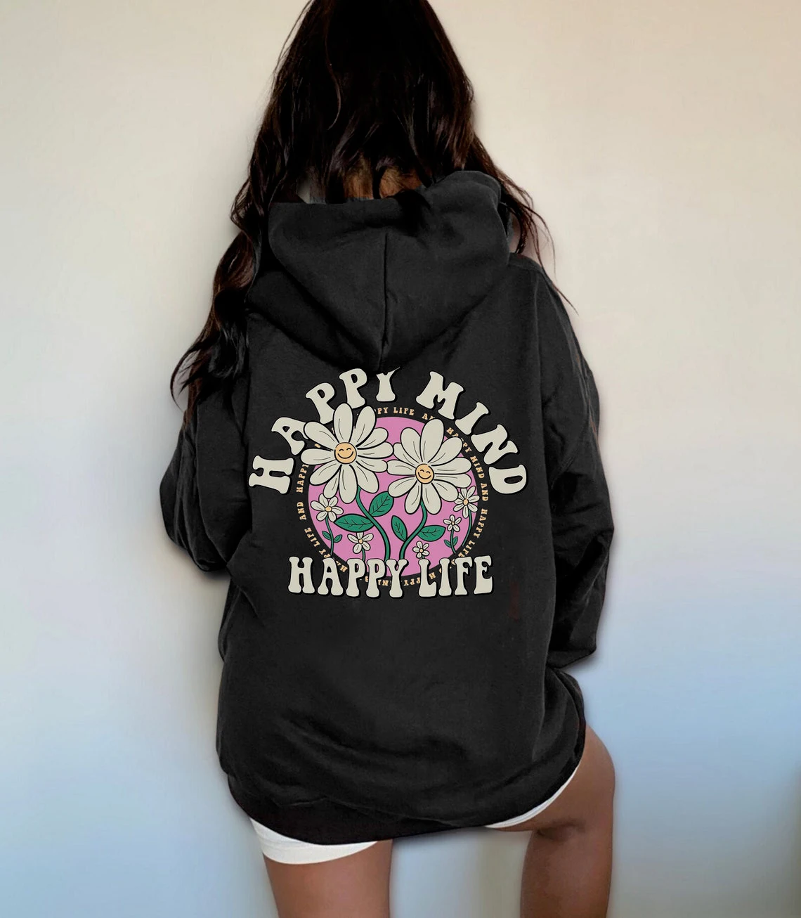 colored happy mind happy life Hoodie retro Women Long Sleeve jumper inspirational pullovers
colored happy mind happy life Hoodie retro Women Long Sleeve jumper inspirational pullovers