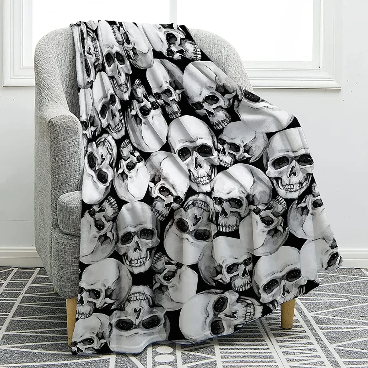 Rose Skull Throw Blanket for Adults Kids Perfect Halloween Valentines Day Gothic Home Decor Gift for Bed or Couch
Rose Skull Throw Blanket for Adults Kids Perfect Halloween Valentines Day Gothic Home Decor Gift for Bed or Couch