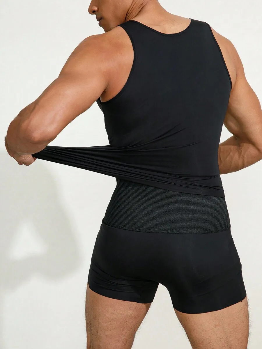 Mens 2-Piece Black Compression Tank Top And Shorts Set With Round Neck
Mens 2-Piece Black Compression Tank Top And Shorts Set With Round Neck