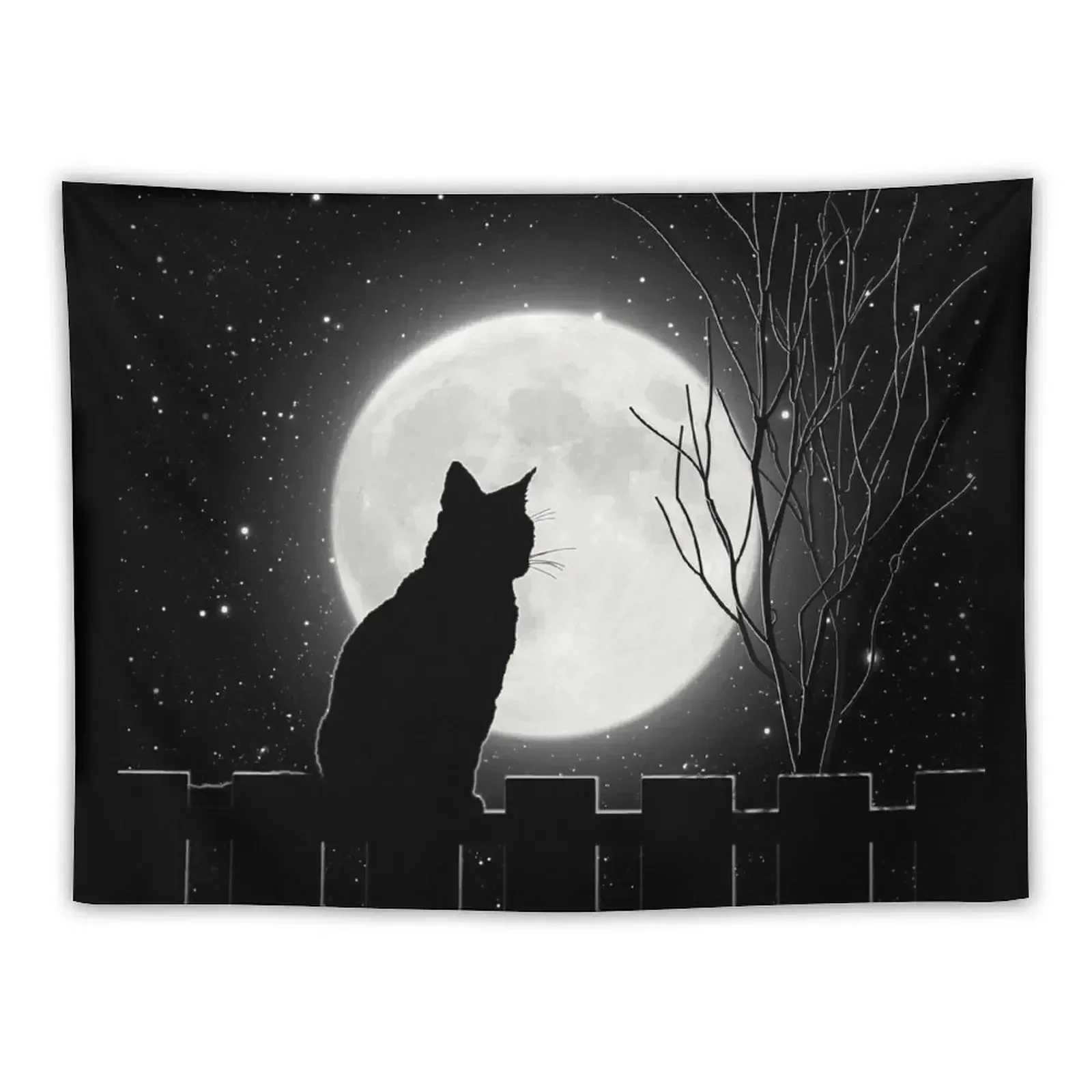 Silent night Cat looking at the full moon Tapestry Room Decorator Wall Decor Home And Comfort Decor Hanging Wall Tapestry
Silent night Cat looking at the full moon Tapestry Room Decorator Wall Decor Home And Comfort Decor Hanging Wall Tapestry