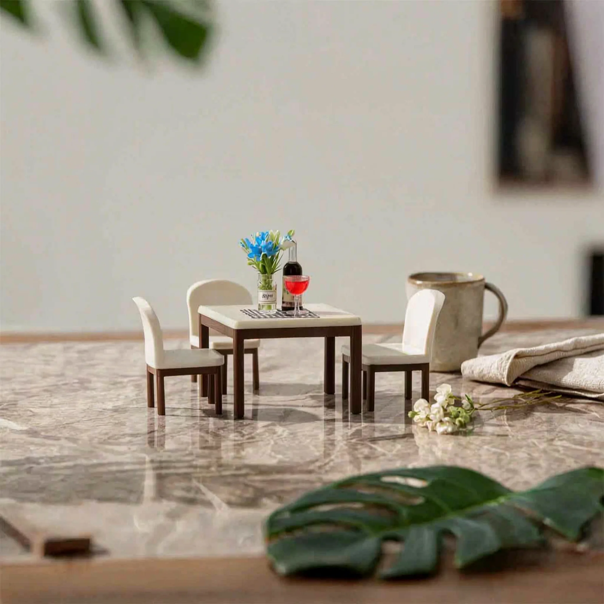 5 Pieces Dollhouse Dining Room Set No Assembly Dollhouse Dining Furniture Set Miniature Table and Chairs Realistic Design
5 Pieces Dollhouse Dining Room Set No Assembly Dollhouse Dining Furniture Set Miniature Table and Chairs Realistic Design
