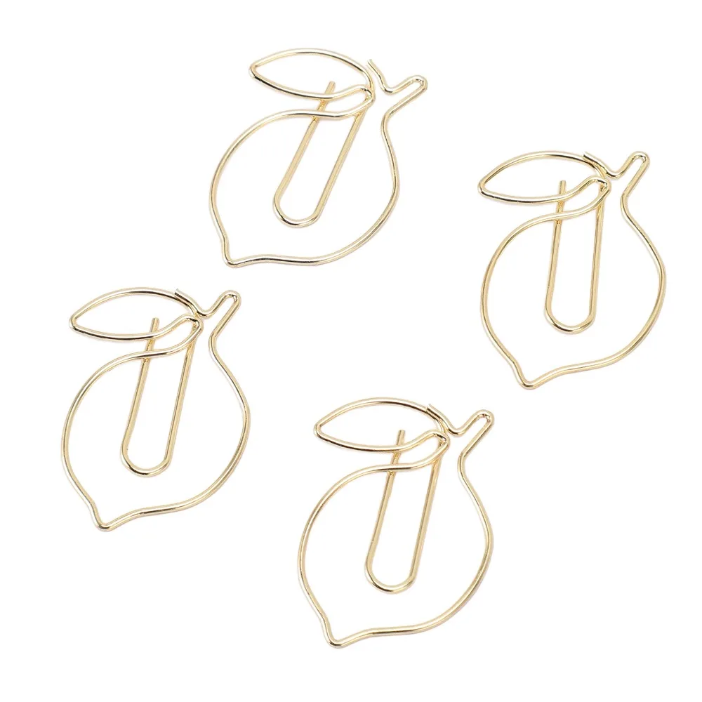 100Pcs Versatile Use Lemon Shaped Paper Clip Electroplating Gold Fruit Shaped Paper Clip Iron Cute Gold Paper Clip Organizing
100Pcs Versatile Use Lemon Shaped Paper Clip Electroplating Gold Fruit Shaped Paper Clip Iron Cute Gold Paper Clip Organizing