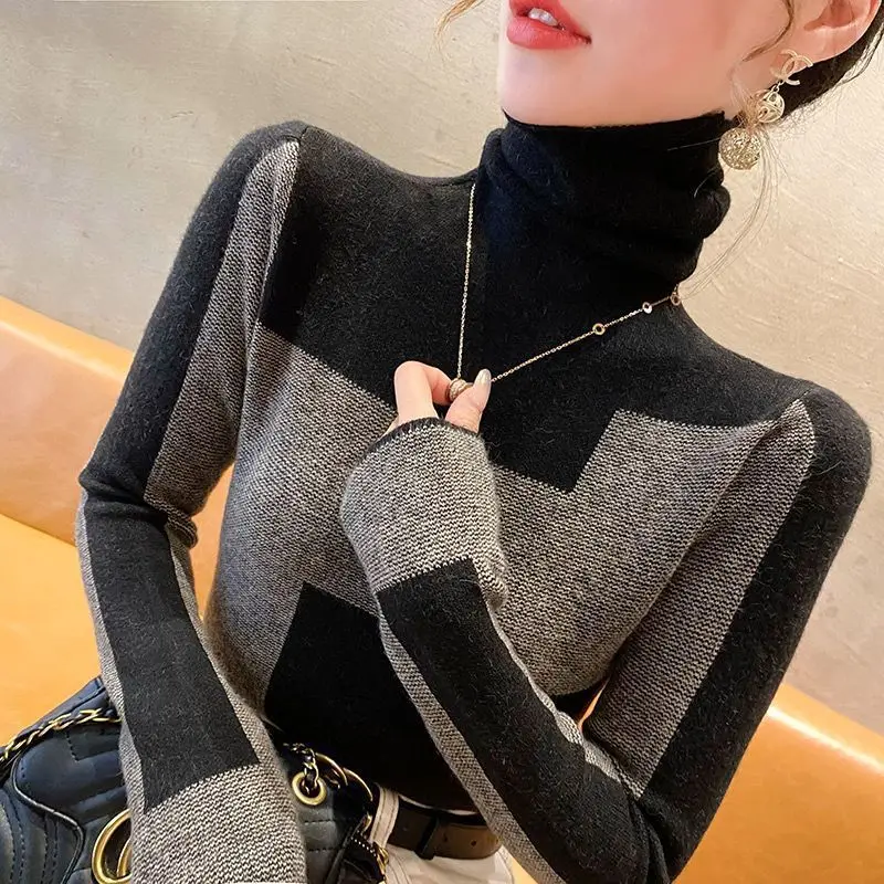 Новая комфортная повседневная нишевая роскошная женская трикотажная водолазка с высоким воротом для осени/зимы, стильная облегающая базовая модель
Новая комфортная повседневная нишевая роскошная женская трикотажная водолазка с высоким воротом для осени/зимы, стильная облегающая базовая модель