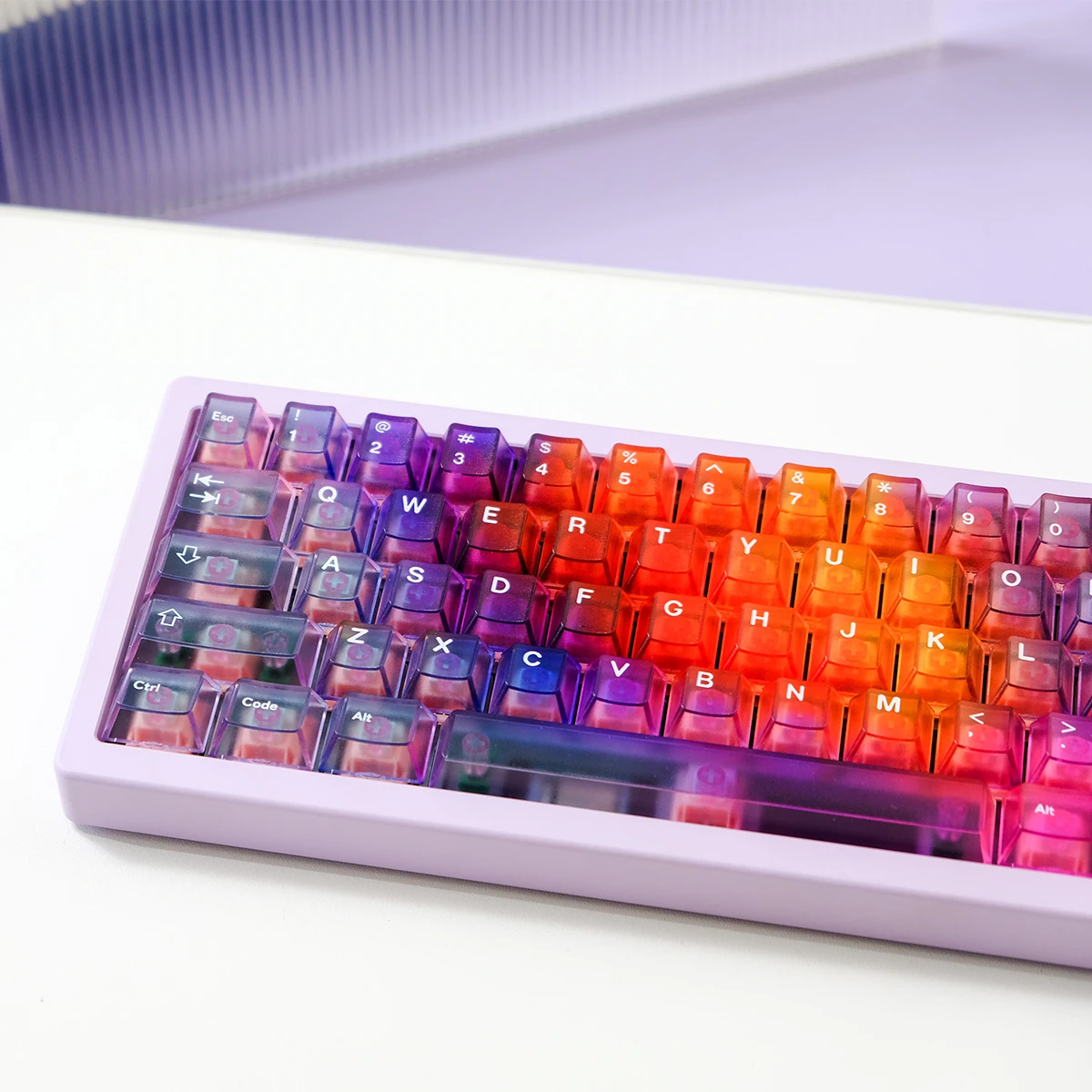 122 keys Aifei Transparent Keycaps Cherry Profile Colorful Foggy PC Keycap For MX Cherry 61 64 68 87 96 104 Mechanical Keyboard 
122 keys Aifei Transparent Keycaps Cherry Profile Colorful Foggy PC Keycap For MX Cherry 61 64 68 87 96 104 Mechanical Keyboard