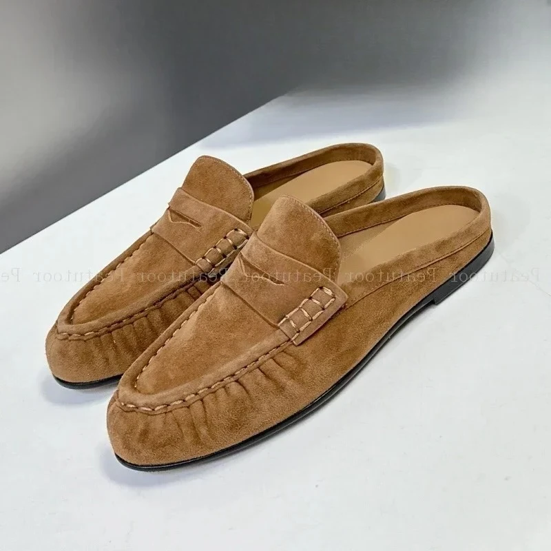 Женские модные тапочки, лоферы высшего качества, замшевые слипоны на плоской подошве, шлепанцы, повседневные лоферы, лаконичная прогулочная обувь, размер 35-40
Женские модные тапочки, лоферы высшего качества, замшевые слипоны на плоской подошве, шлепанцы, повседневные лоферы, лаконичная прогулочная обувь, размер 35-40