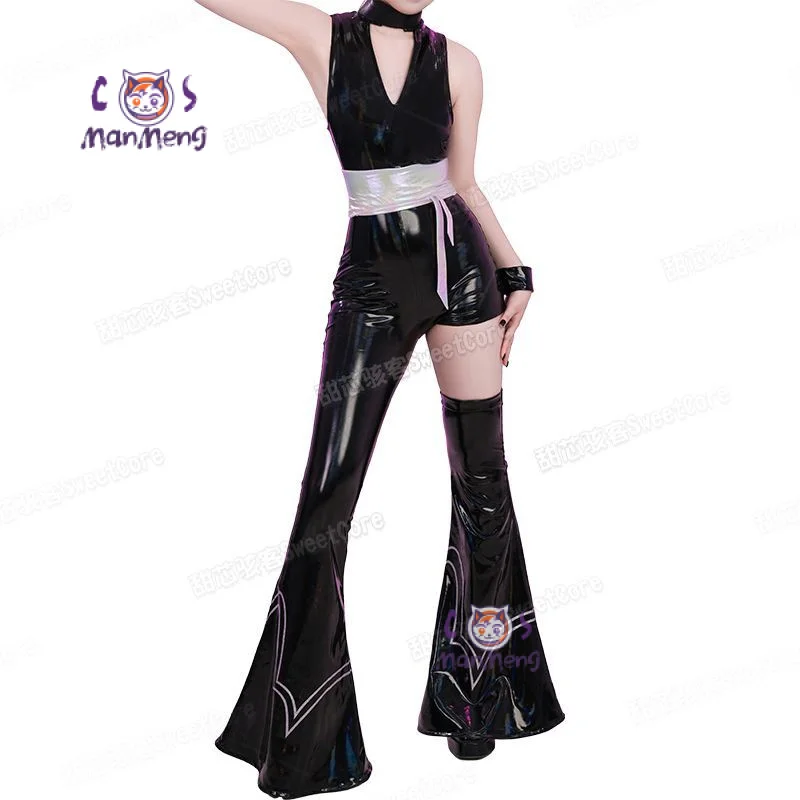 New Panty & Stocking Poli Esther Poli Ulfin cosplay costume leather jumpsuit elastic gloves socks neck accessories Halloween set
New Panty & Stocking Poli Esther Poli Ulfin cosplay costume leather jumpsuit elastic gloves socks neck accessories Halloween set