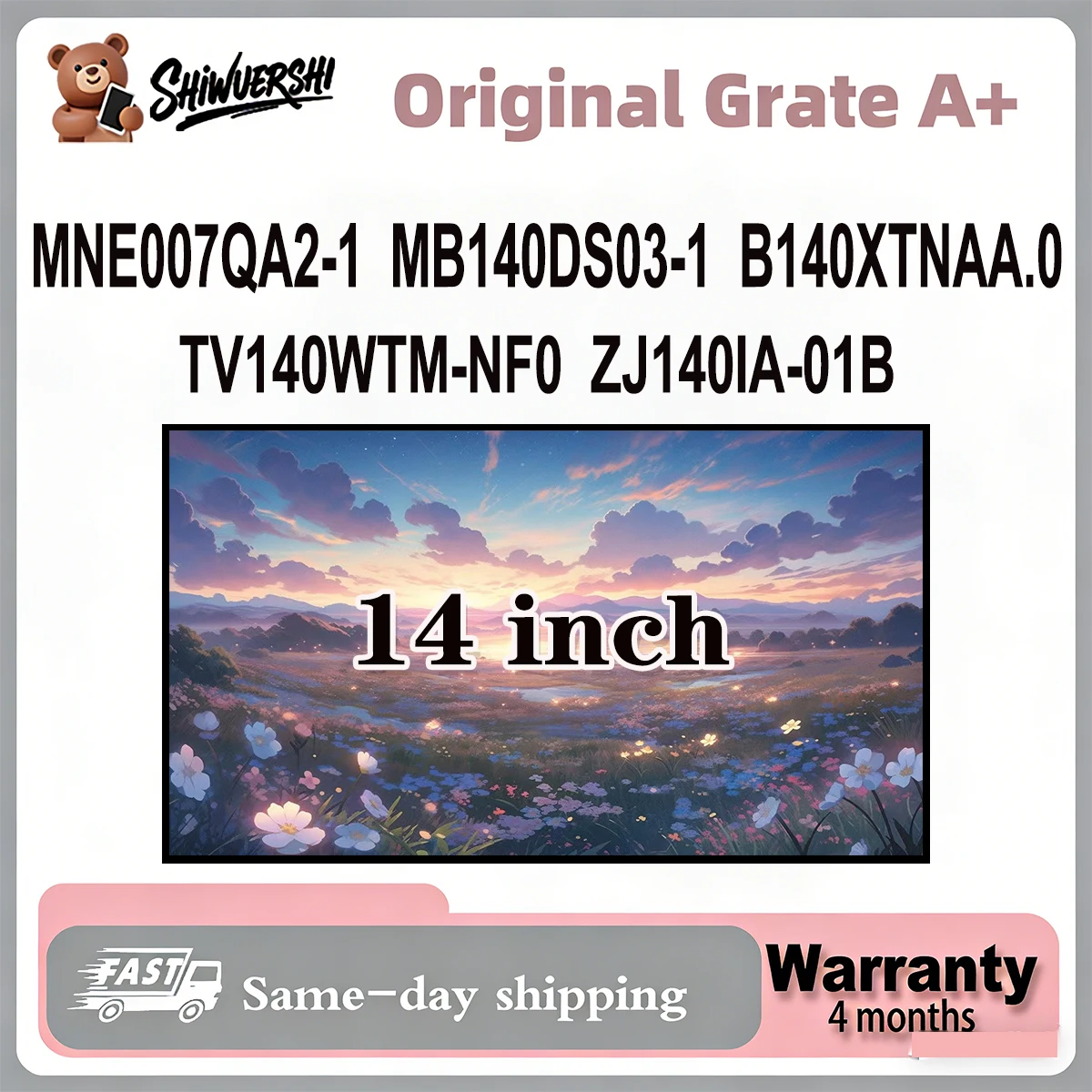 Original New A+ 14 inch Slim Laptop Lcd Screen Panel TV140WTM NF0 ZJ140IA 01B MNE007QA2-1 MB140DS03-1 B140XTNAA.0
Original New A+ 14 inch Slim Laptop Lcd Screen Panel TV140WTM NF0 ZJ140IA 01B MNE007QA2-1 MB140DS03-1 B140XTNAA.0