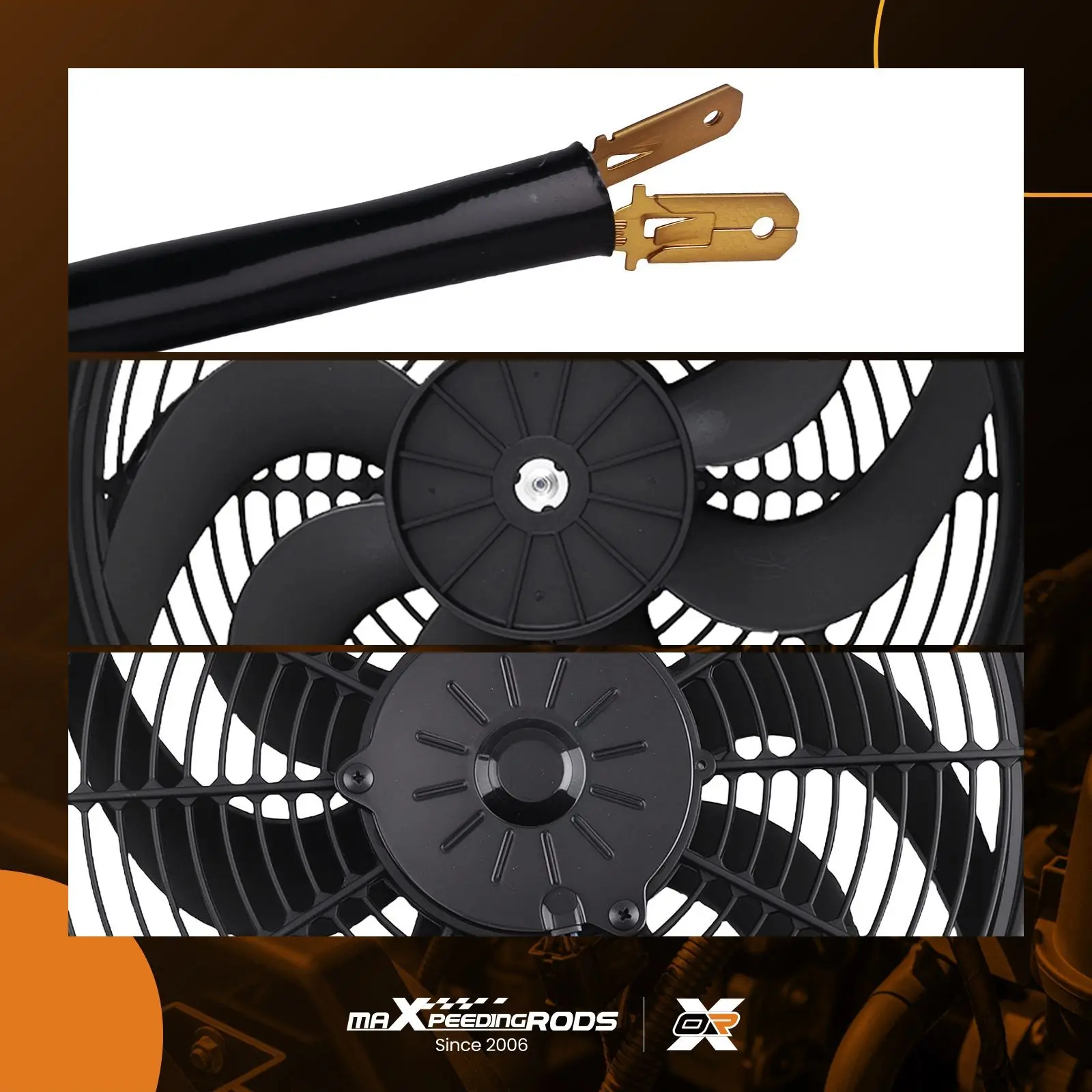 14 inch Dual Electric Fan Assembly 900CFM for Universal Radiator Application
14 inch Dual Electric Fan Assembly 900CFM for Universal Radiator Application