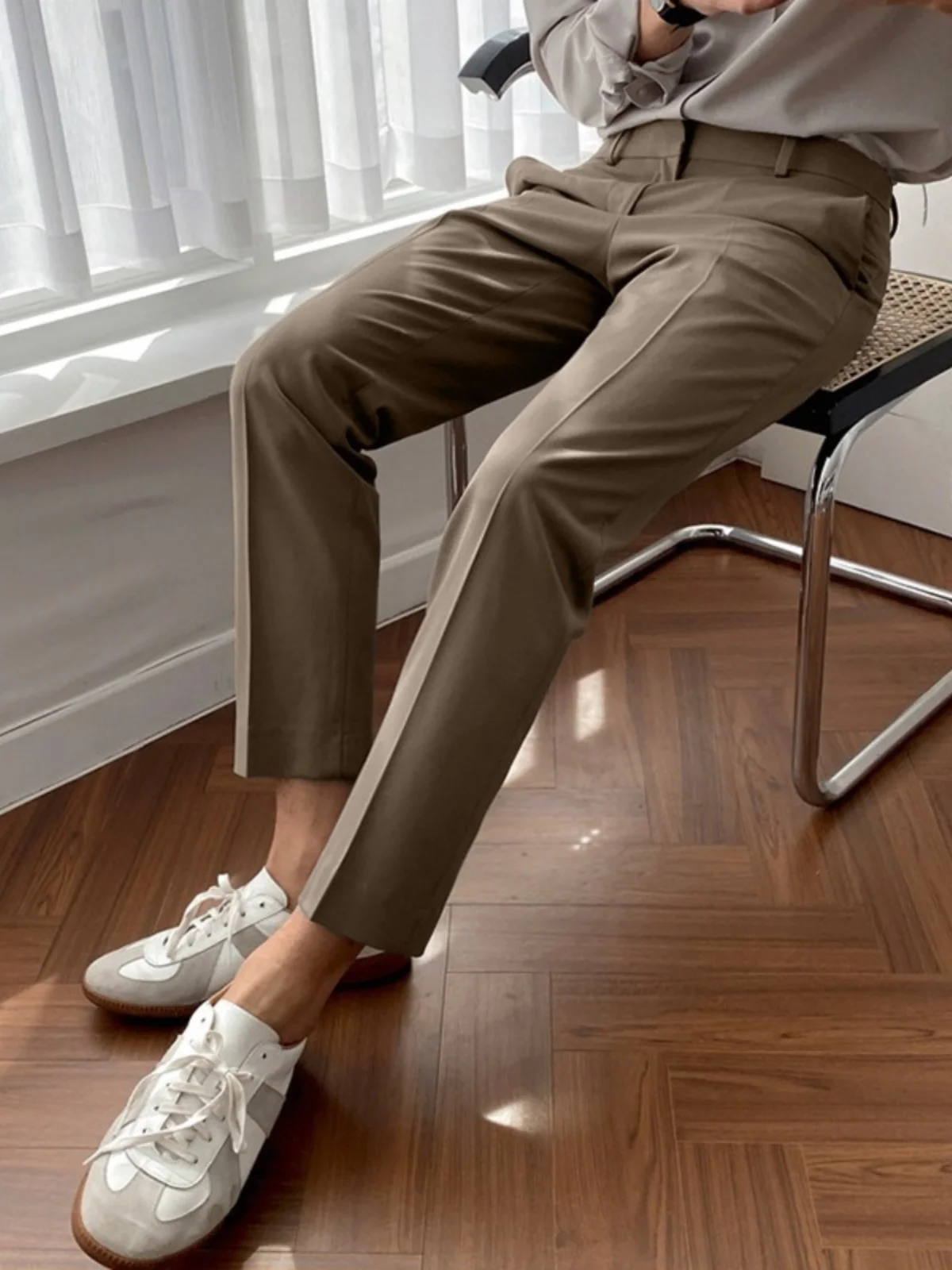 Slim Fit Casual Trousers for Men Spring Autumn Trendy Nine Points West Pants Straight Leg Leisure Pants Youth Vitali Sle
Slim Fit Casual Trousers for Men Spring Autumn Trendy Nine Points West Pants Straight Leg Leisure Pants Youth Vitali Sle