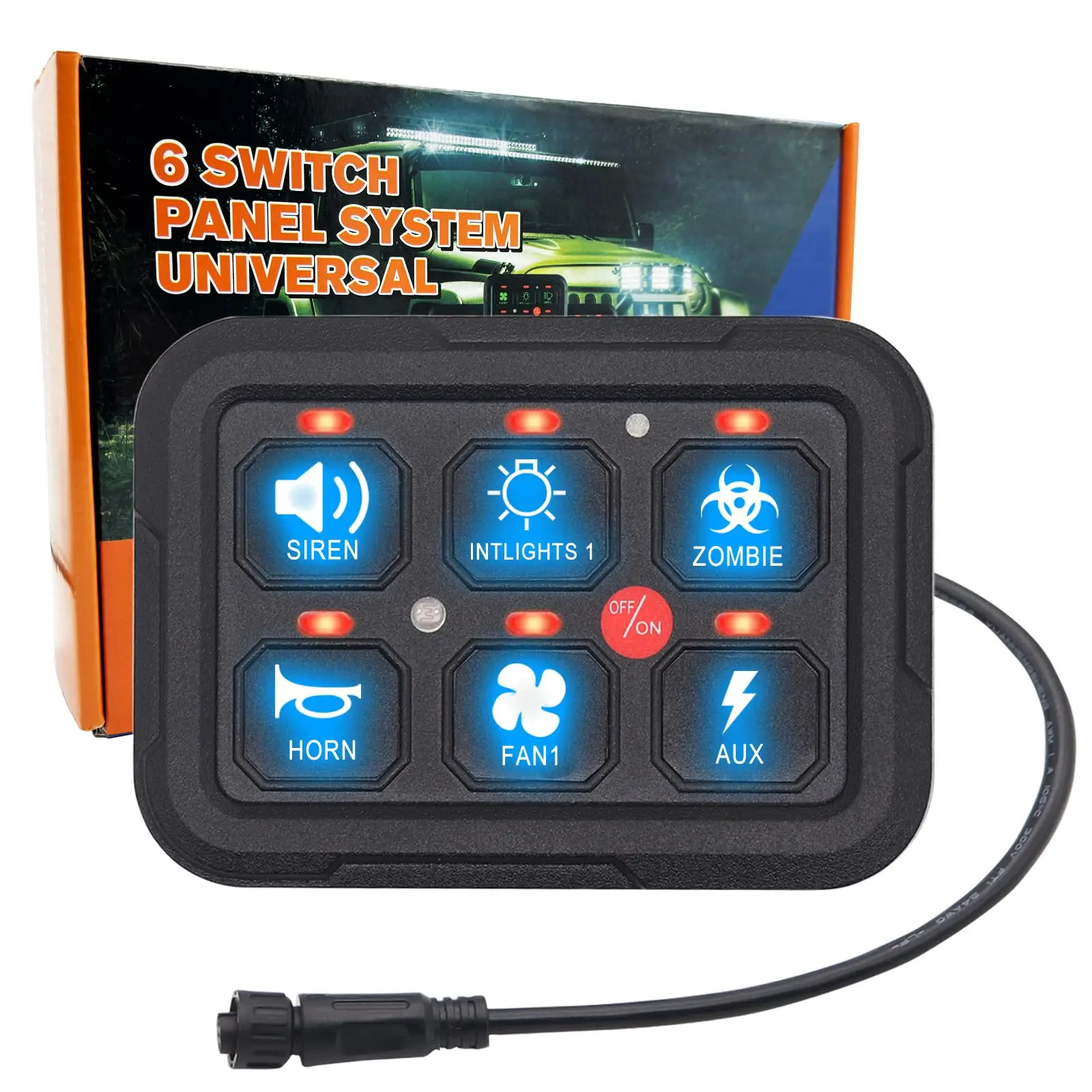 IZTOSS 6 Gang RGB Momentary Switch Panel with Light Adjustment Backlights Circuit Control Relay Box for 12-24V Car Boat Truck
IZTOSS 6 Gang RGB Momentary Switch Panel with Light Adjustment Backlights Circuit Control Relay Box for 12-24V Car Boat Truck
