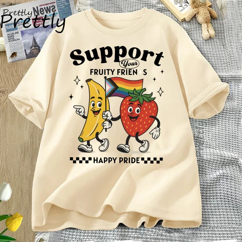 Support Fruity Friends Pride T Shirt LGBT Pride T-Shirt Support LGBTQ Tshirt Lesbian Equality Tee Shirts Loose Casual Top Y2k
Support Fruity Friends Pride T Shirt LGBT Pride T-Shirt Support LGBTQ Tshirt Lesbian Equality Tee Shirts Loose Casual Top Y2k