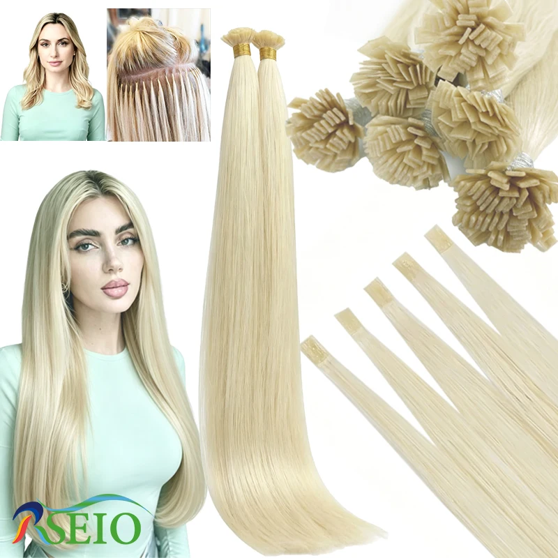 RSEIO High Quality Flat Tip Hair Extensions Natural Real Human Fusion Hair Extensions Brown Blonde Color Thickening of End
RSEIO High Quality Flat Tip Hair Extensions Natural Real Human Fusion Hair Extensions Brown Blonde Color Thickening of End