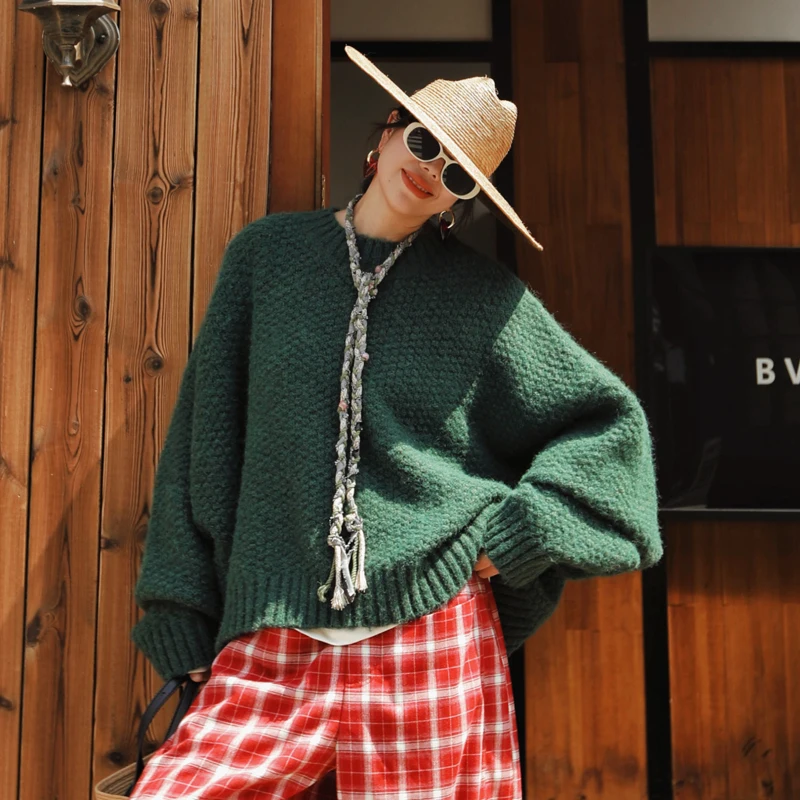 150cm Bust Fall Winter Oversized Pullovers Sweaters Women Retro Elegant Loose Lazy Style Pullover Thick Warm Knitted Sweater Top
150cm Bust Fall Winter Oversized Pullovers Sweaters Women Retro Elegant Loose Lazy Style Pullover Thick Warm Knitted Sweater Top