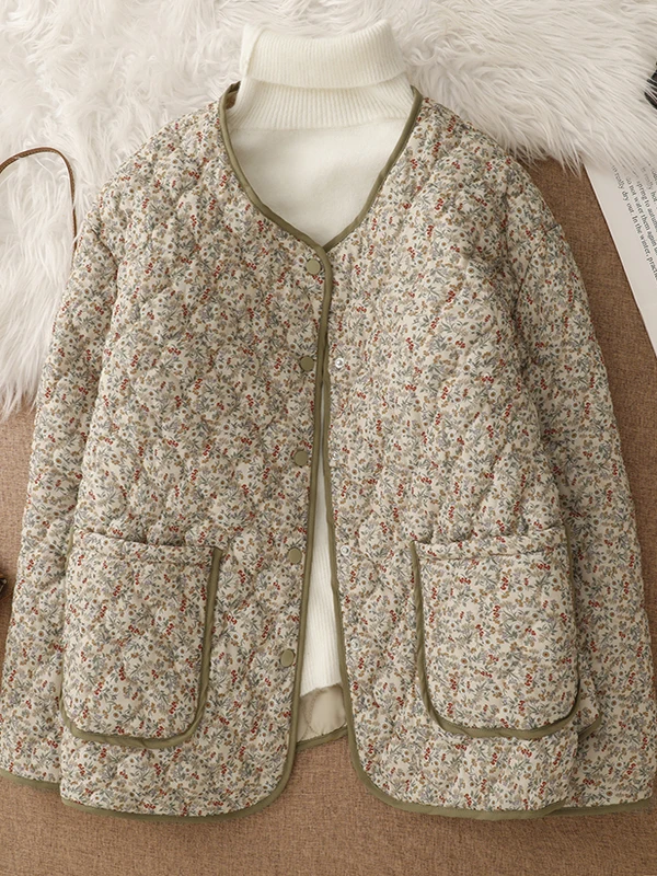 Retro Faion Printed Lightweight Cotton Jaet Women's Winter Loose Warm Versatile Outerwear Single Button Cotton Top
Retro Faion Printed Lightweight Cotton Jaet Women's Winter Loose Warm Versatile Outerwear Single Button Cotton Top