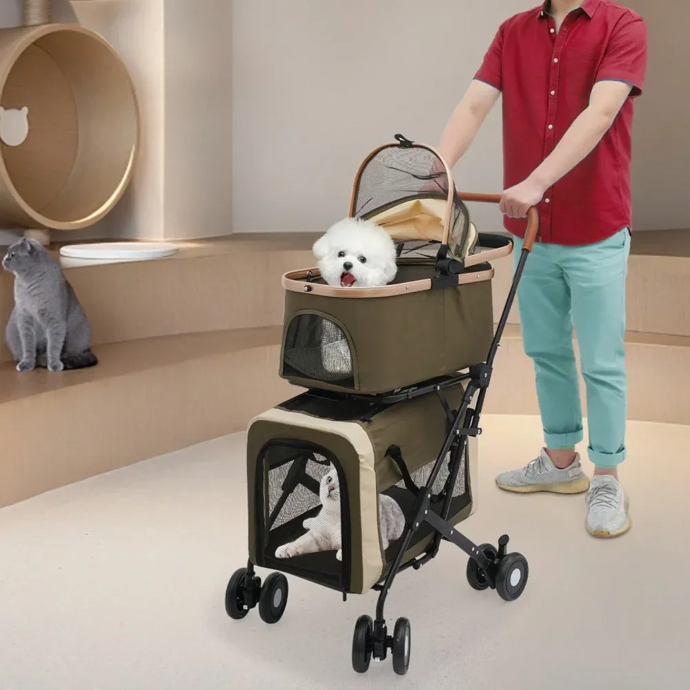 Dog Cat Stroller, 3In1 Multifunctional Design Foldable Pet Stroller For Small Medium Dogs Cat And Dog Universal Detachable Doub
Dog Cat Stroller, 3In1 Multifunctional Design Foldable Pet Stroller For Small Medium Dogs Cat And Dog Universal Detachable Doub