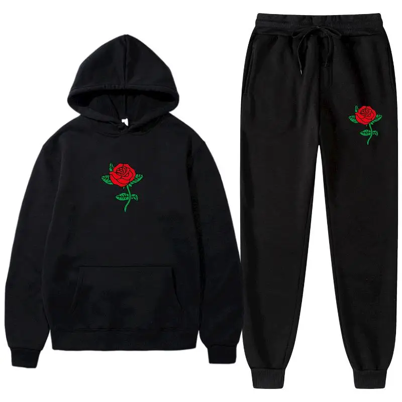 2-piece Sets Hoodies Sweatpants Suits Rose Flower Print Tracksuit Men Women Sweatshirt Suit Fleece Pullover Hoodie Jogging Pants
2-piece Sets Hoodies Sweatpants Suits Rose Flower Print Tracksuit Men Women Sweatshirt Suit Fleece Pullover Hoodie Jogging Pants