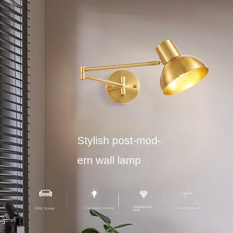 Simple Electroplating Gold Double-section Rocker Wall Lamp Bedroom Bedside Study LED Wall Lamp Hotel Corridor Adjustment Lamps
Simple Electroplating Gold Double-section Rocker Wall Lamp Bedroom Bedside Study LED Wall Lamp Hotel Corridor Adjustment Lamps