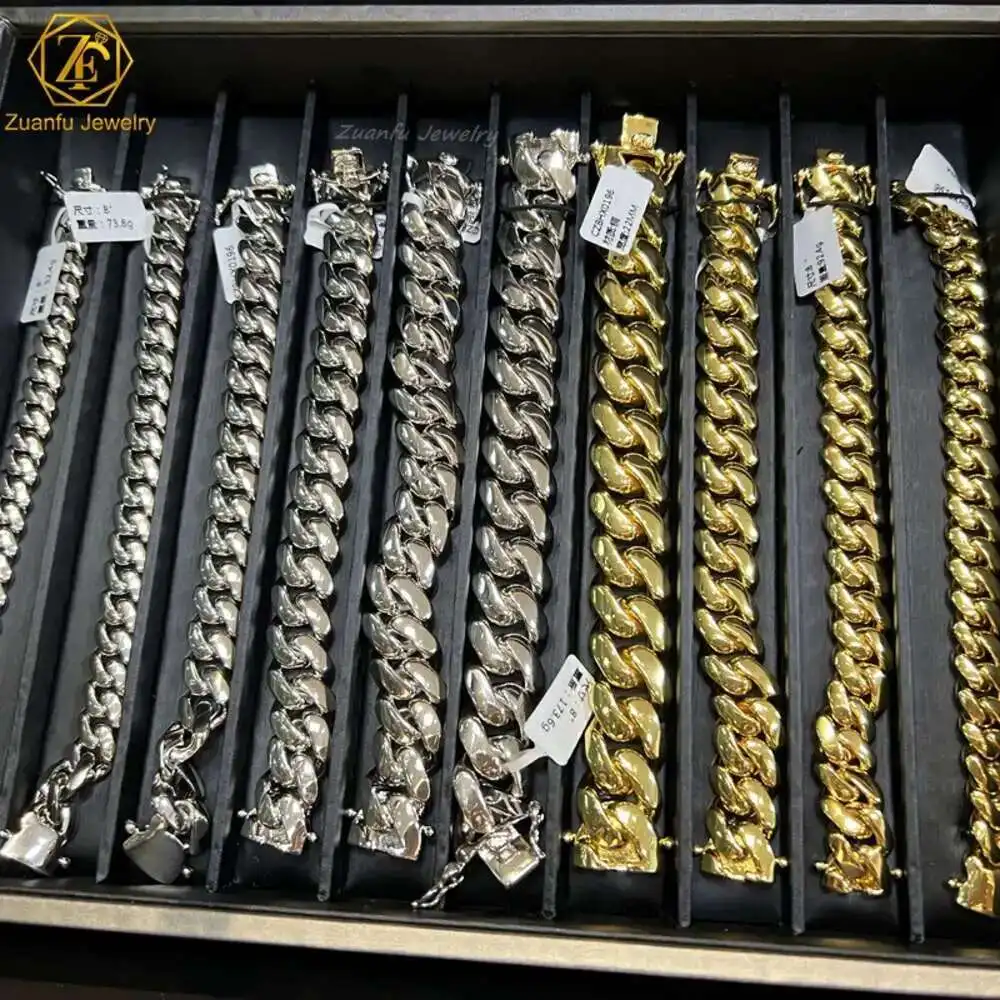 Miami Hip Hop Jewelry 16mm Cuban Chain Gold Plated Iced Out Prong Iced Setting Necklace Cz Diamond Prong Cuban Link Chain
Miami Hip Hop Jewelry 16mm Cuban Chain Gold Plated Iced Out Prong Iced Setting Necklace Cz Diamond Prong Cuban Link Chain