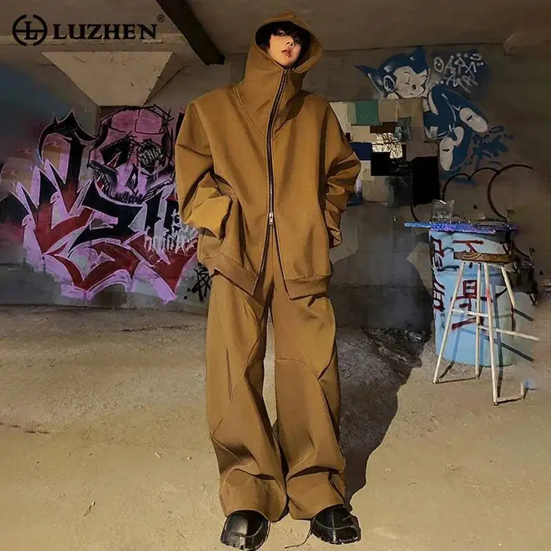 LUZHEN 2025 Solid Color Baggy Street Two-piece Sets Men's New Original Handsome Hooded Coat Stylish Straight Casual Pants JY7245
LUZHEN 2025 Solid Color Baggy Street Two-piece Sets Men's New Original Handsome Hooded Coat Stylish Straight Casual Pants JY7245