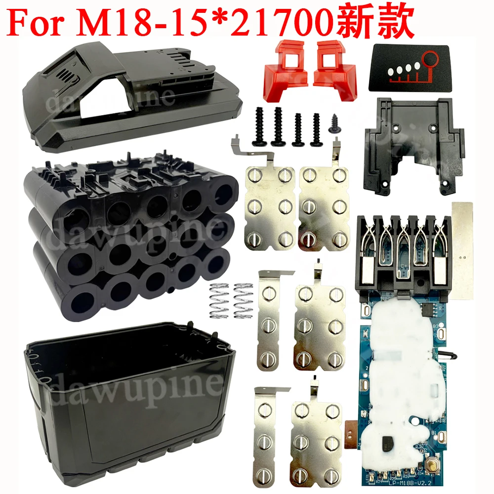 15X21700 For M18 Lithium Battery Plastic Case Box PCB Charging Protection Circuit Board for Milwaukee 18V Li-ion Battery Housing
15X21700 For M18 Lithium Battery Plastic Case Box PCB Charging Protection Circuit Board for Milwaukee 18V Li-ion Battery Housing