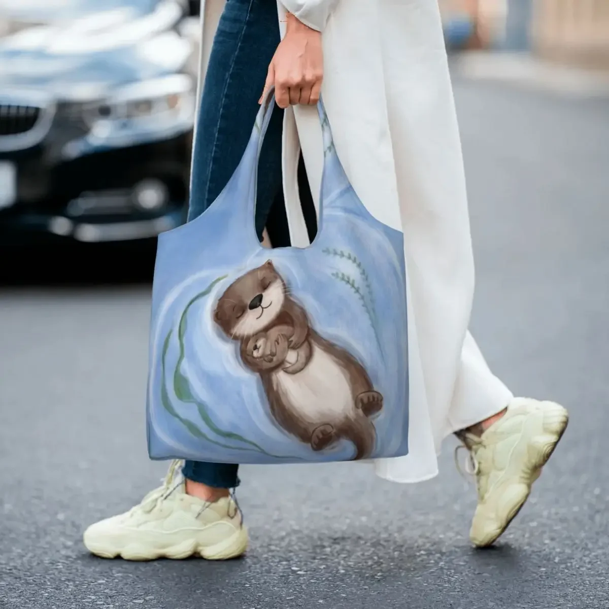 Fashion Printed Otter Mom And Baby Snuggles Shopping Tote Bags Reusable Canvas Shoulder Shopper Bags Photography Handbag
Fashion Printed Otter Mom And Baby Snuggles Shopping Tote Bags Reusable Canvas Shoulder Shopper Bags Photography Handbag