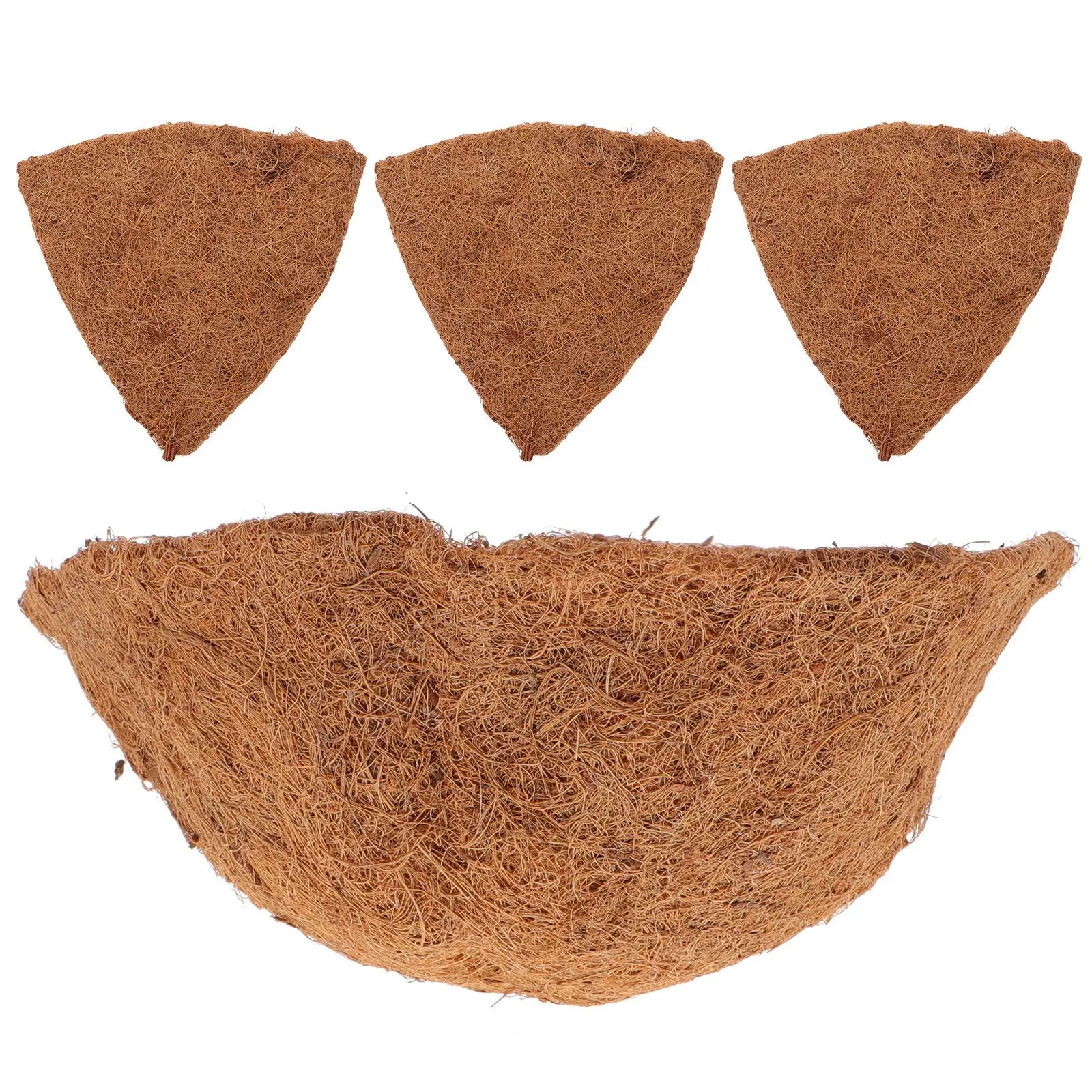 4 Pcs Coconut Fiber Hanging Basket Liners for Planters Pot Suitable for Flowers Vegetables Decor Yard Home Use
4 Pcs Coconut Fiber Hanging Basket Liners for Planters Pot Suitable for Flowers Vegetables Decor Yard Home Use