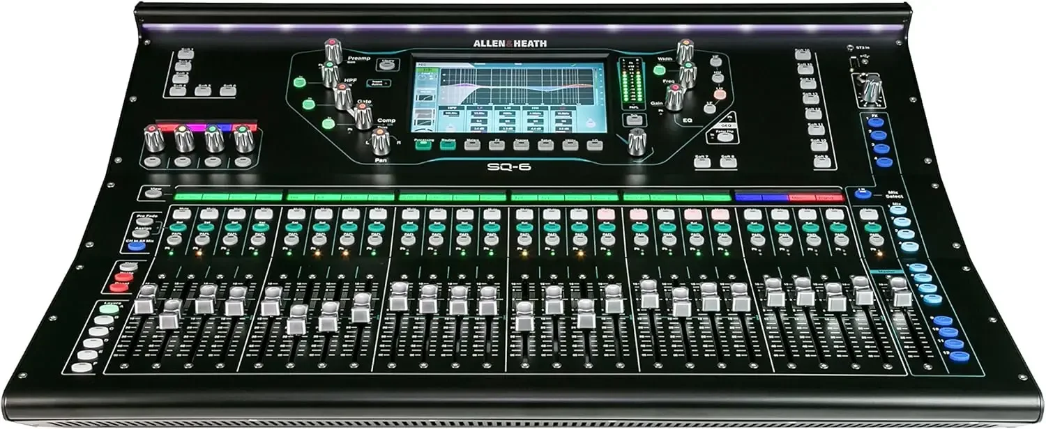 SQ-6 Digital Mixer, 48 Input Channels, 7" Colour Touchscreen, 24 Onboard Preamps, 25 Faders, 16 SoftKeys AES Digital Output
SQ-6 Digital Mixer, 48 Input Channels, 7" Colour Touchscreen, 24 Onboard Preamps, 25 Faders, 16 SoftKeys AES Digital Output