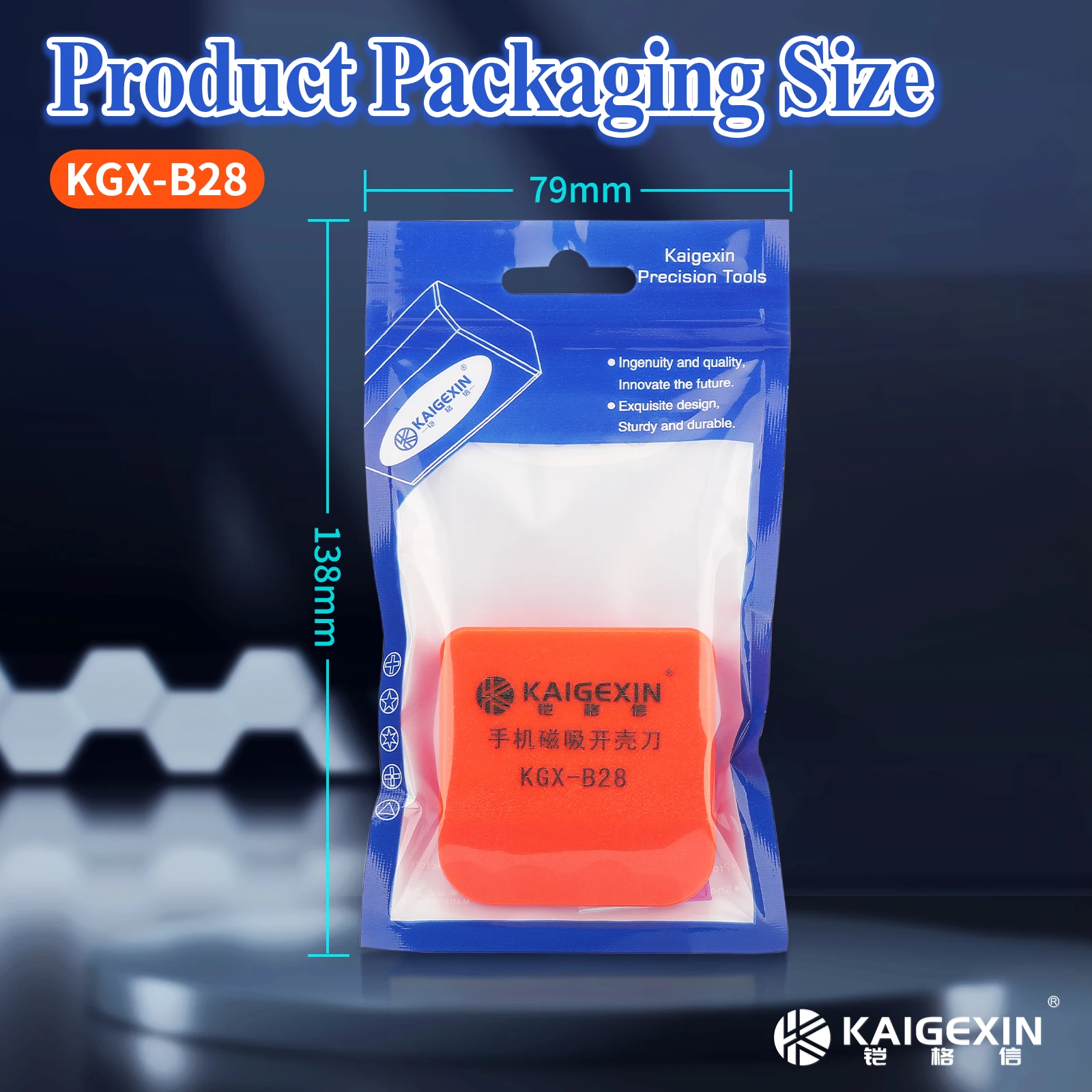 Kaigexin Double-Sided Blade For Mobile Phone Repair, Multi-purpose Magnetic Suction Blade, KGX-B28
Kaigexin Double-Sided Blade For Mobile Phone Repair, Multi-purpose Magnetic Suction Blade, KGX-B28