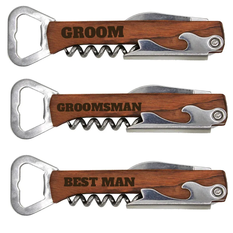 Beer Wine Bottle Opener Wooden Gadgets for Groomsman Best Man Gifts Wedding Valentine's Day Souvenir
Beer Wine Bottle Opener Wooden Gadgets for Groomsman Best Man Gifts Wedding Valentine's Day Souvenir
