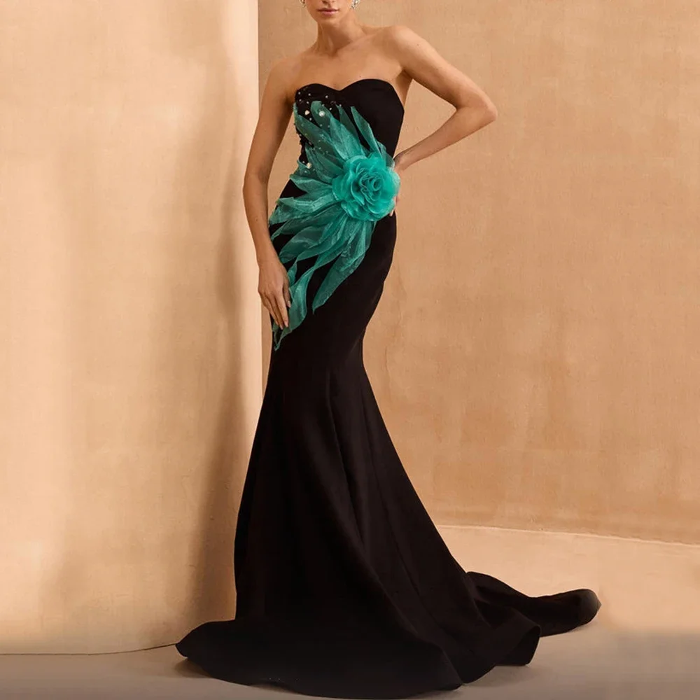 Gorgeous Sweetheart Mermaid Evening Dress Chic 3D Flower and Beading Floor Length Sweep Train Women Open Back Zipper Gowns
Gorgeous Sweetheart Mermaid Evening Dress Chic 3D Flower and Beading Floor Length Sweep Train Women Open Back Zipper Gowns