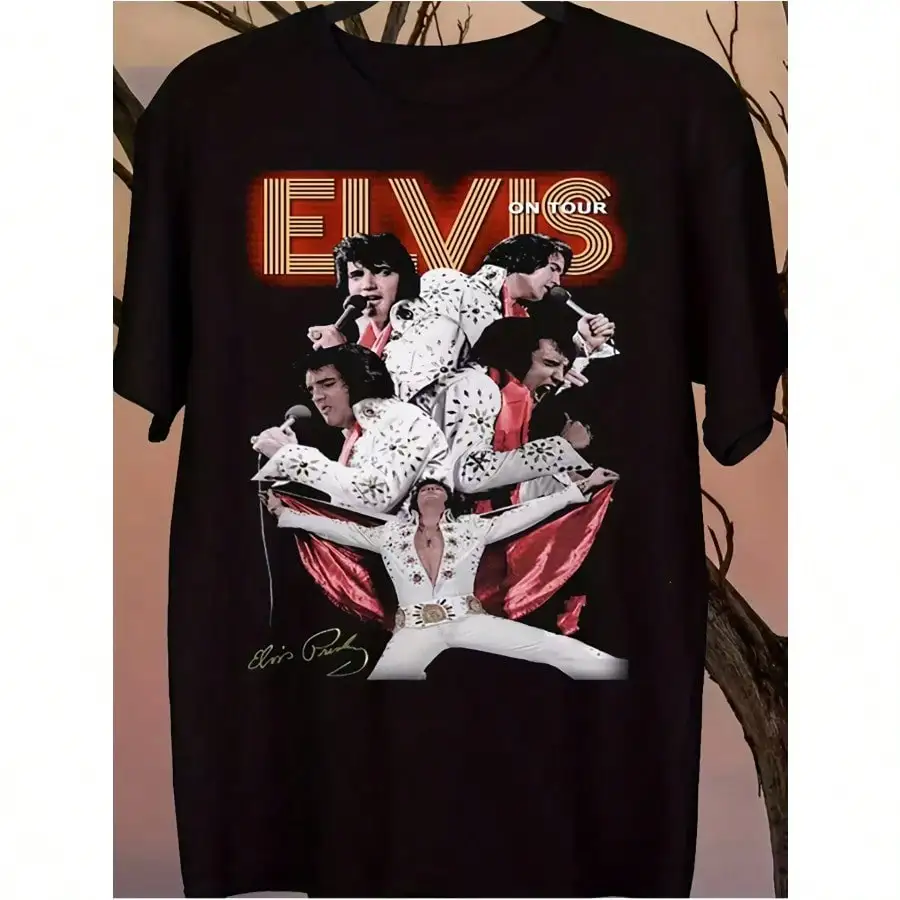 Новый подарок с коротким рукавом ElvisPresley для фанатов, черная футболка всех размеров, мужская повседневная футболка с коротким рукавом 230 г, популярная футболка для мужчин и женщин
Новый подарок с коротким рукавом ElvisPresley для фанатов, черная футболка всех размеров, мужская повседневная футболка с коротким рукавом 230 г, популярная футболка для мужчин и женщин