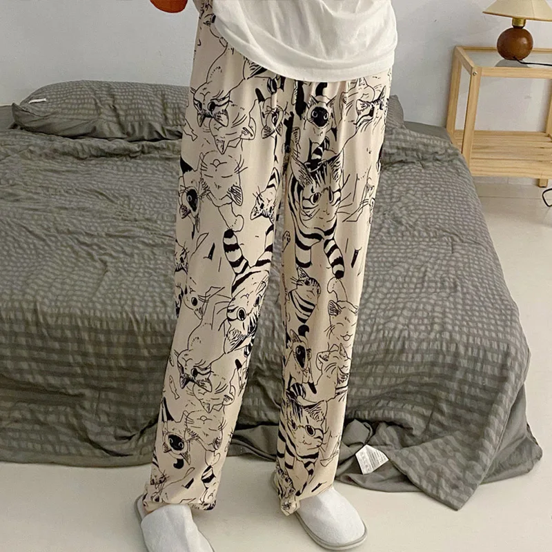 Пижамные штаны, женские пижамные штаны с рисунком кота, большие боевые пижамные брюки, студенческие брюки, свободные повседневные брюки, женские спальные штаны
Пижамные штаны, женские пижамные штаны с рисунком кота, большие боевые пижамные брюки, студенческие брюки, свободные повседневные брюки, женские спальные штаны