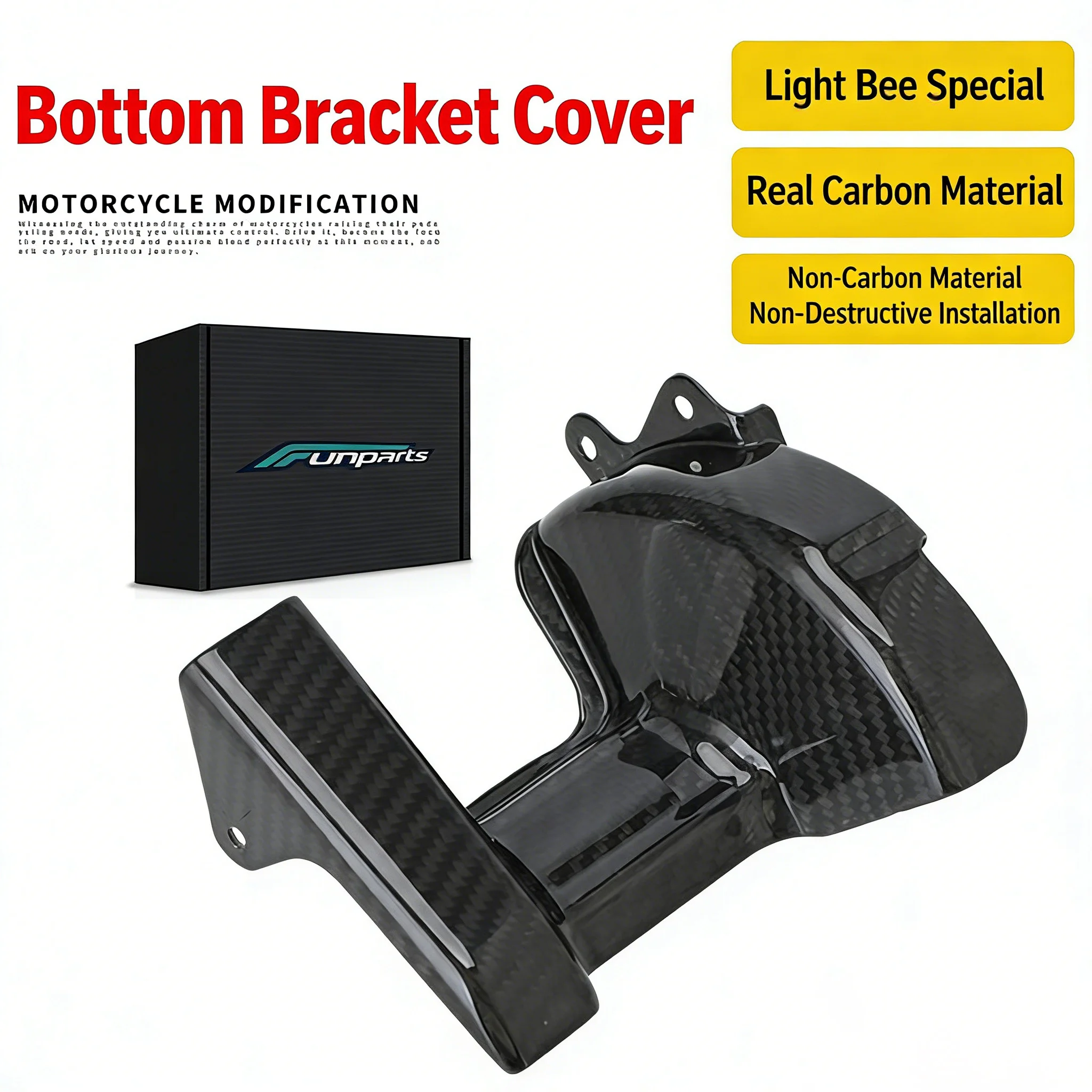 Genuine Carbon Fiber Bottom Bracket Cover for Light Bee X/S Motorcycle Conversion Kit
Genuine Carbon Fiber Bottom Bracket Cover for Light Bee X/S Motorcycle Conversion Kit