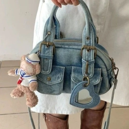 American Retro Denim Fabric Multi-pocket Large Capacity Wallet Lipstick Storage Bag Crossbody Bags Shopping Bag Woman Bags
American Retro Denim Fabric Multi-pocket Large Capacity Wallet Lipstick Storage Bag Crossbody Bags Shopping Bag Woman Bags