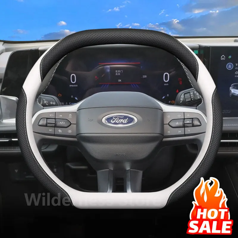 Sport Style Leather Steering Wheel Cover for all new Ford Expedition Capri PUMA Tourneo Connect Custom 2024-2026 accessories
Sport Style Leather Steering Wheel Cover for all new Ford Expedition Capri PUMA Tourneo Connect Custom 2024-2026 accessories
