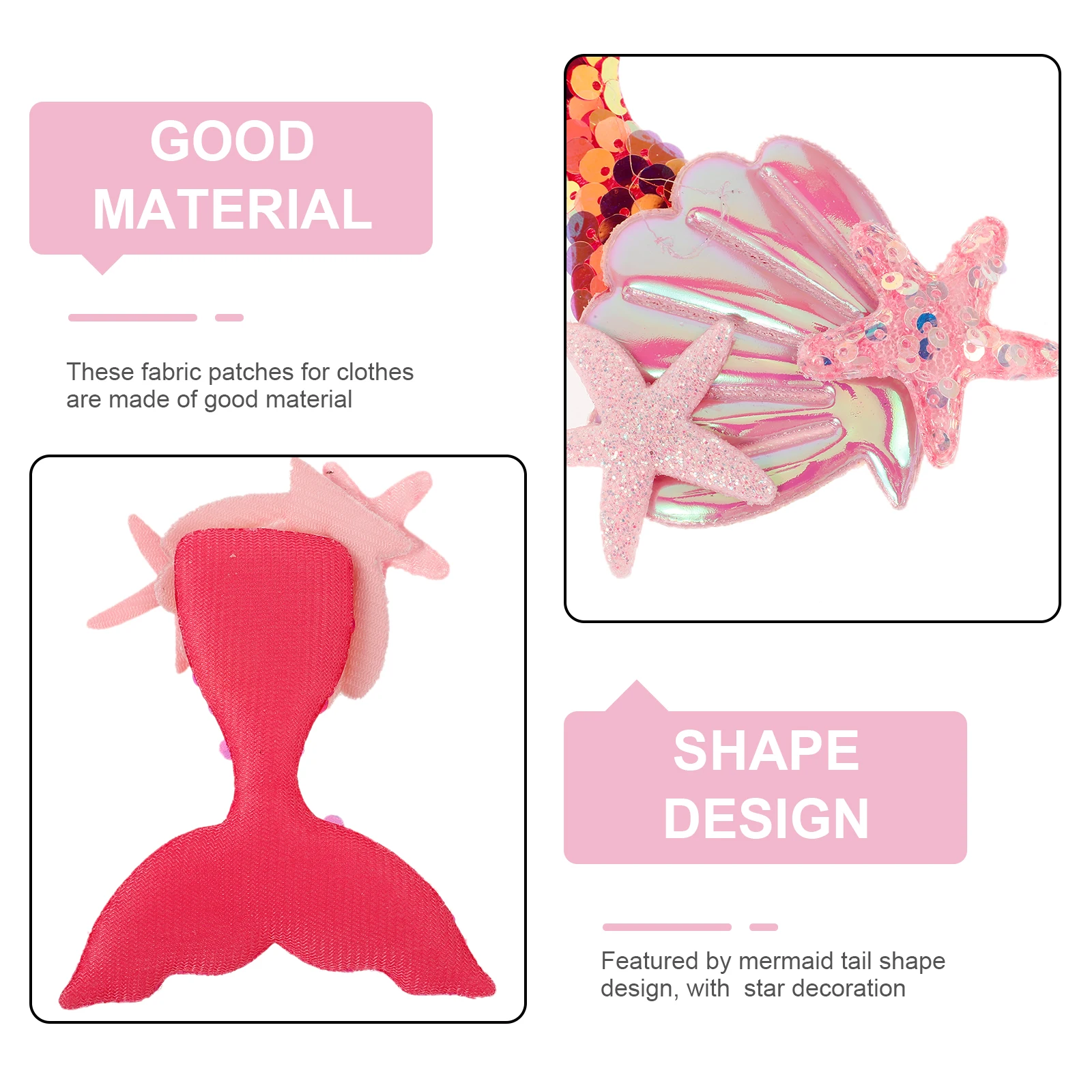 7pcs Mermaid Hairpin Fabric Shape Beach Accessories Premium Material Durable Clothes Hair Clip Patches Backpack Patches
7pcs Mermaid Hairpin Fabric Shape Beach Accessories Premium Material Durable Clothes Hair Clip Patches Backpack Patches