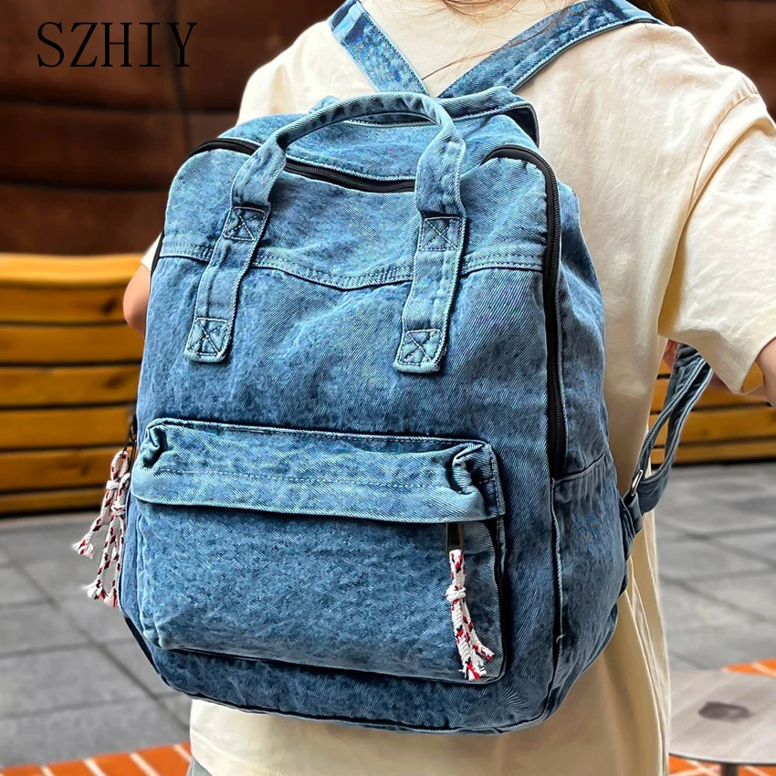 Джинсовый рюкзак для девочек, новый студенческий рюкзак в гонконгском стиле в стиле ретро, большая вместительная дорожная мягкая сумка для мальчиков, Mochila, винтажный
Джинсовый рюкзак для девочек, новый студенческий рюкзак в гонконгском стиле в стиле ретро, большая вместительная дорожная мягкая сумка для мальчиков, Mochila, винтажный