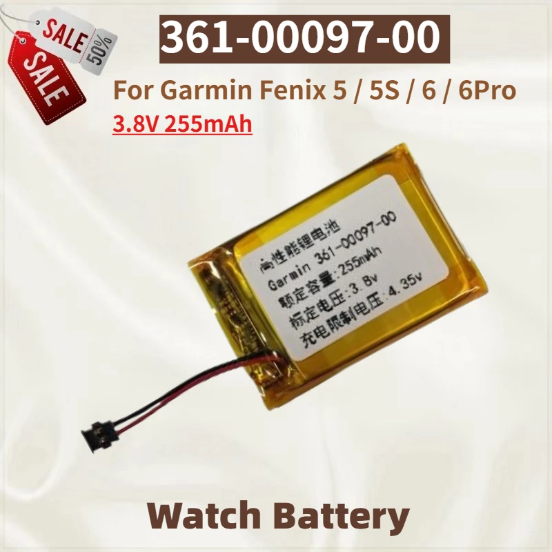 High Quality Watch Battery 361-00097-00 3.8V 255mAh For Garmin Fenix 5 / 5S / 6 / 6Pro Brand New Replacement Battery
High Quality Watch Battery 361-00097-00 3.8V 255mAh For Garmin Fenix 5 / 5S / 6 / 6Pro Brand New Replacement Battery