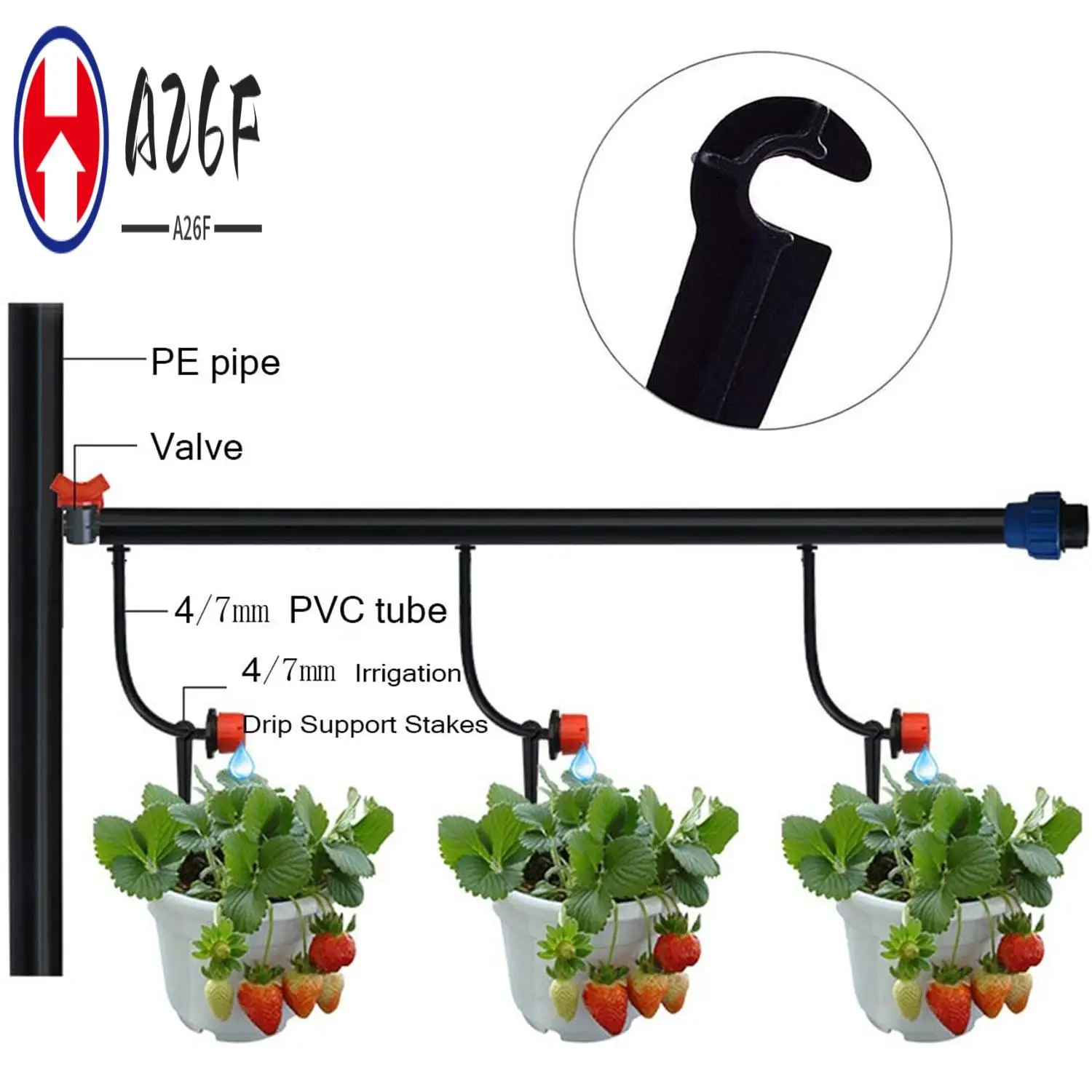 A26F-200Pcs Irrigation Drip Support Stakes For 1/4-Inch Tubing Hose Flower Beds, Vegetable Gardens, Herbs Gardens
A26F-200Pcs Irrigation Drip Support Stakes For 1/4-Inch Tubing Hose Flower Beds, Vegetable Gardens, Herbs Gardens