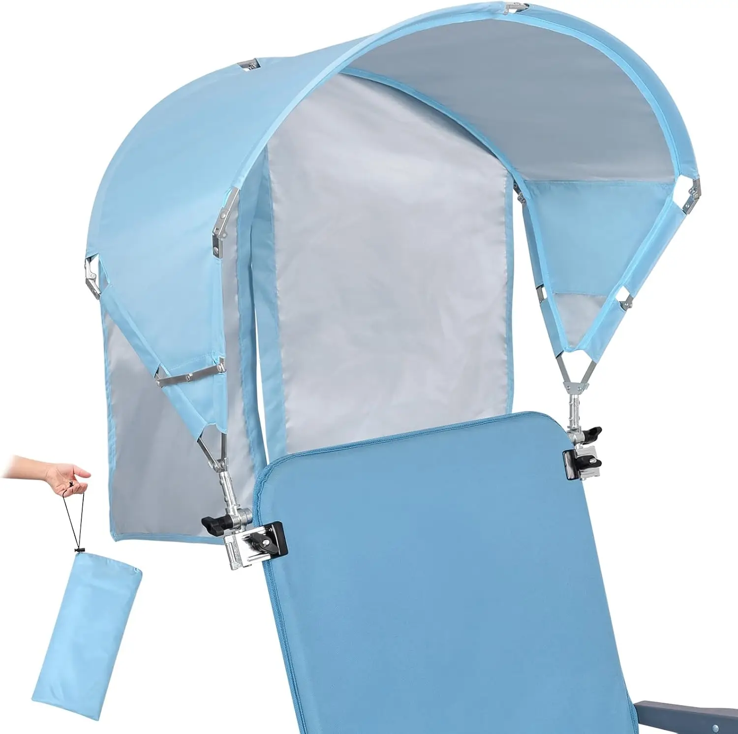 Universal Chair Umbrella Canopy with UPF 50+ Sun Shade, Adjustable Clamp for Beach, Camping, Lawn & Lounge Chairs
Universal Chair Umbrella Canopy with UPF 50+ Sun Shade, Adjustable Clamp for Beach, Camping, Lawn & Lounge Chairs