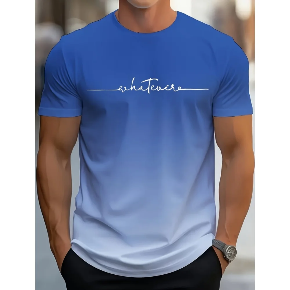 Men's T-Shirts Fashion Gradient Color Letter Print Mens T Shirt Short Sleeve Summer Man Clothes O-Neck Tops Breathable Clothing
Men's T-Shirts Fashion Gradient Color Letter Print Mens T Shirt Short Sleeve Summer Man Clothes O-Neck Tops Breathable Clothing