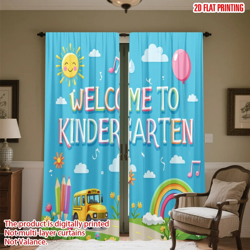 2D flat printing 2pcs Scene Curtain Welcome Kindergarten Fun Digital Printed Polyester Drapes Holiday Decorations Use for
2D flat printing 2pcs Scene Curtain Welcome Kindergarten Fun Digital Printed Polyester Drapes Holiday Decorations Use for