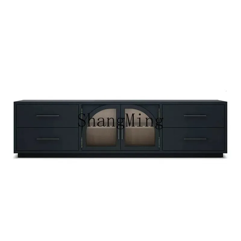 HJ retro solid wood small apartment living room TV cabinet entrance side cabinet storage arched door home decor
HJ retro solid wood small apartment living room TV cabinet entrance side cabinet storage arched door home decor