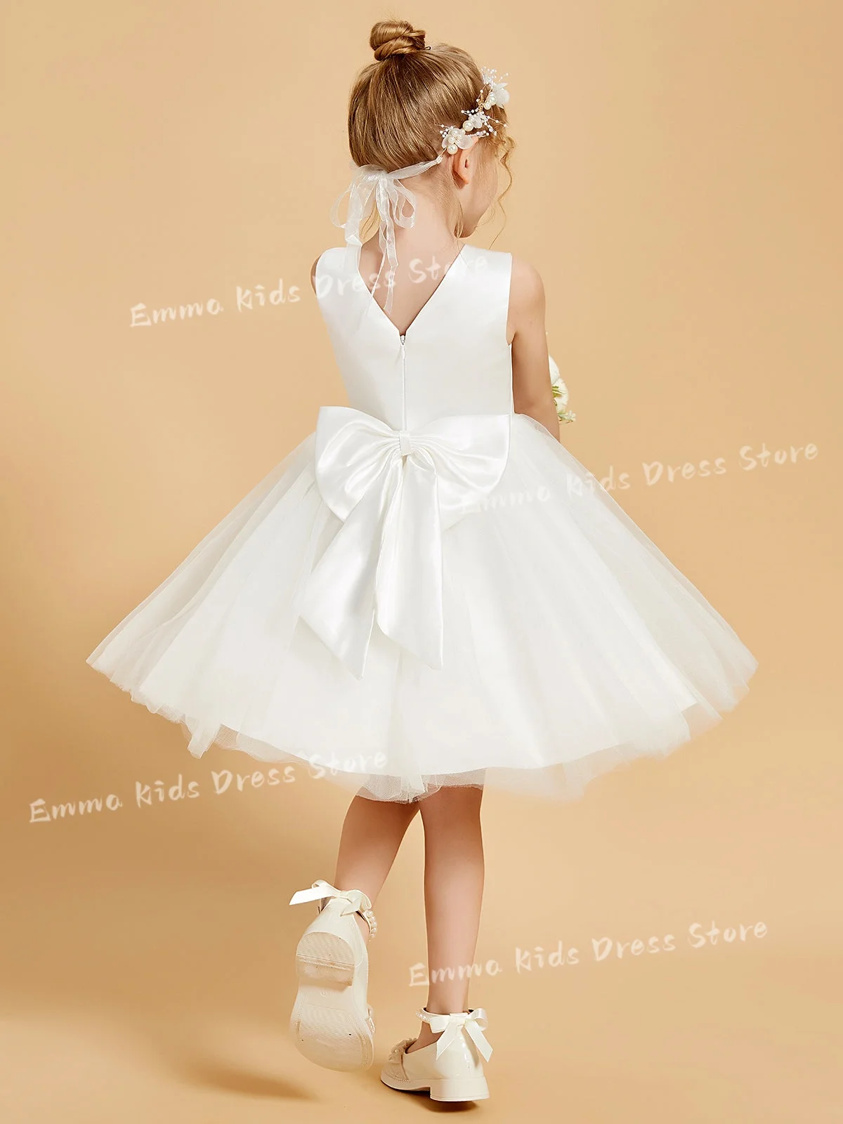 DROIS Custom Flower Girl Dress Wedding White with Bow Children First Communion Birthday Party Ball Gown
DROIS Custom Flower Girl Dress Wedding White with Bow Children First Communion Birthday Party Ball Gown