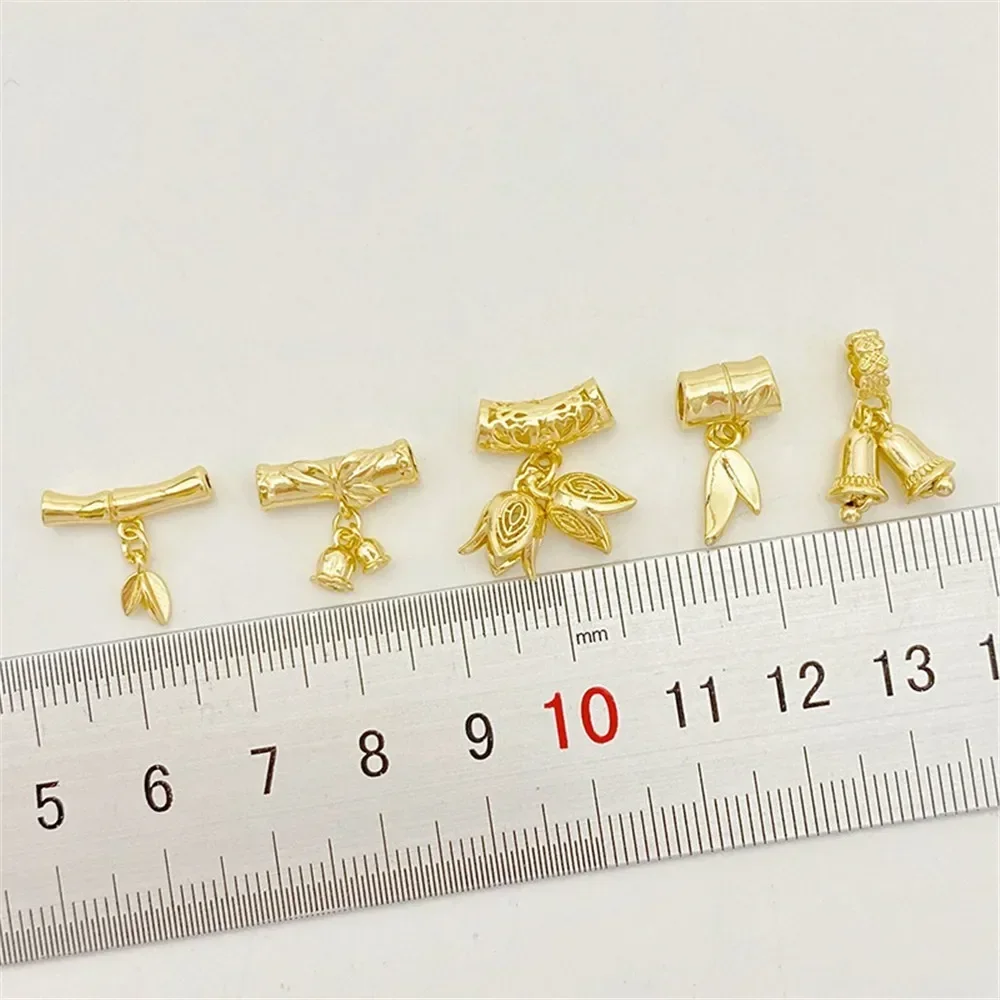 14K Gold Hollow Bell Orchid Pendant Bead-separated Bamboo Tube Handmade DIY Bracelet Necklace Jewelry Material Accessories
14K Gold Hollow Bell Orchid Pendant Bead-separated Bamboo Tube Handmade DIY Bracelet Necklace Jewelry Material Accessories