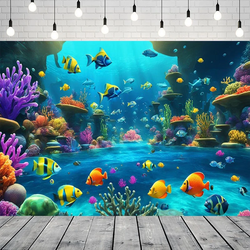 Underwater Coral Reef Photography Background Ocean Under The Sea World Jellyfish Shipwreck Birthday Party Backdrop Wall Banner
Underwater Coral Reef Photography Background Ocean Under The Sea World Jellyfish Shipwreck Birthday Party Backdrop Wall Banner