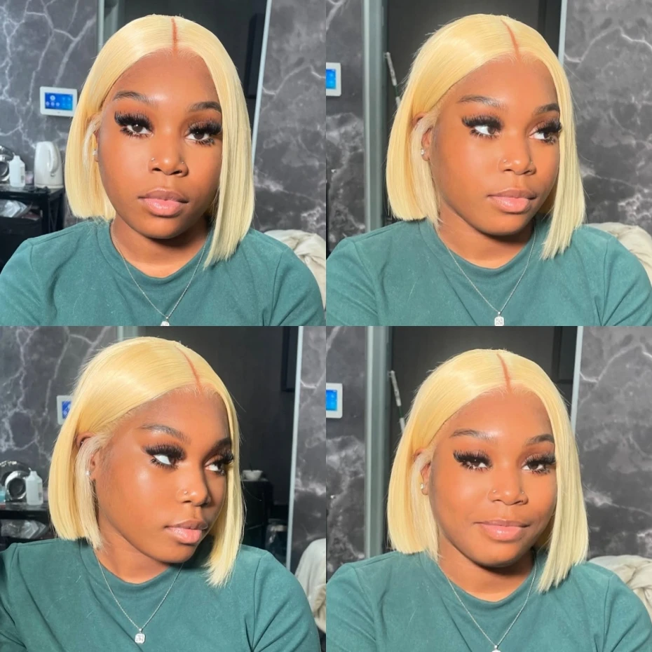 220% Density 13x4 13x6 Short Bob Straight Transparent Lace Front Human Hair Wigs 613 Blonde Colored Lace Frontal Wig 6-16 inch
220% Density 13x4 13x6 Short Bob Straight Transparent Lace Front Human Hair Wigs 613 Blonde Colored Lace Frontal Wig 6-16 inch