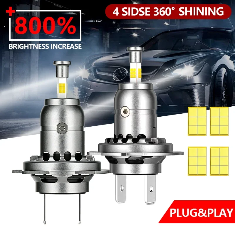 2PCS H7 4 Sides Glow 360 Degree LED Headlight Bulbs 70W 20000LM 6000K White Low Beam Plug&Play Car Auto Headlamp Replacement 12V
2PCS H7 4 Sides Glow 360 Degree LED Headlight Bulbs 70W 20000LM 6000K White Low Beam Plug&Play Car Auto Headlamp Replacement 12V