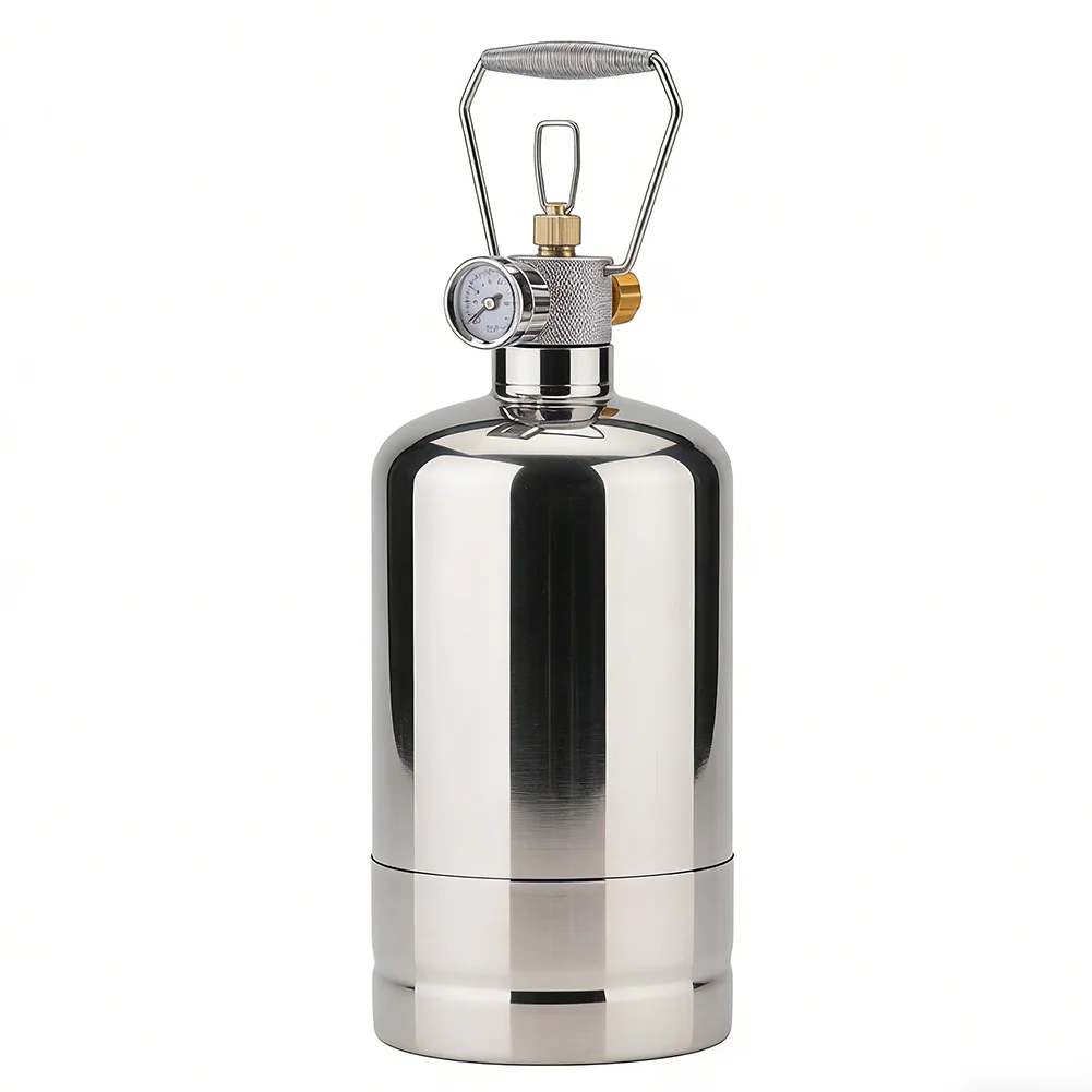 Outdoor Camping Gas Canister Refillable Fuel Bottle with Gas Valve with Pressure Gauge Stainless Steel Portable Safe Leak-Proof,
Outdoor Camping Gas Canister Refillable Fuel Bottle with Gas Valve with Pressure Gauge Stainless Steel Portable Safe Leak-Proof,